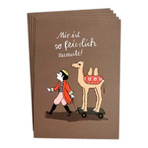 5 x Postkarte Kamel